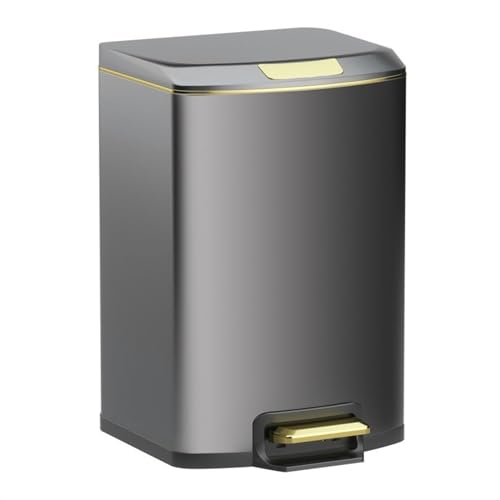 Caneca de basura con pedal y tapa, acero inoxidable, 7L miniatura 1