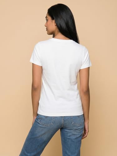 Image of Nobero Women's Graphic Printed T-Shirt | Regular Fit 180 GSM Cotton Tee for Women | Comfortable Round Neck Casual Wear