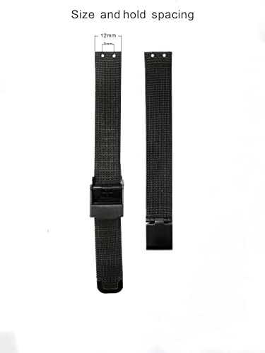 NZZXTO Replacement Watch Band for Bering Unisex Watch with Screw 12mm (hole spacing 5MM)3