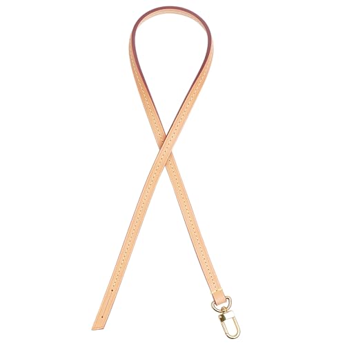 Image of Genuine Vachetta Leather Strap Replacement Handbag Shoulder Purse Strap for Speedy Bags(Apricot-Width:0.39in,Length:23.6in,Single Buckle)