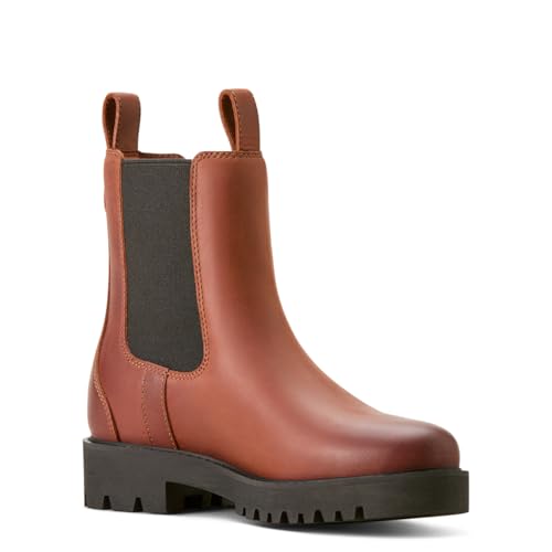 ARIAT ARIAT Women's Wexford Lug Mid Waterproof Chelsea Boot, Rockwood, 7.5