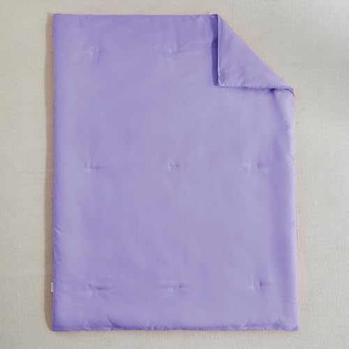 Image of Kids Comforter Sheet Set - Soft and Breathable Bed Set Includes Quilted Comforter, Fitted Sheet, Flat Top Sheet, Pillowcase and Toddler Pillowcase for Toddler - 5 Pieces Toddler Bedding Set Purple