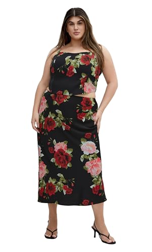 City Chic Women's Plus Size Skirt-Cherie Print