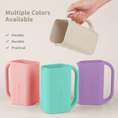 Image of Baby Bath Rinse Cup 100% Food Grade Silicone Wash Rinser Cup For Kids (Shifting Sand)