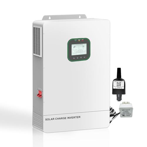 POWLAND 6500W Solar Hybrid Inverter with WiFi,Charger 48V DC to 120V AC Power Inverter,Built in 120A...