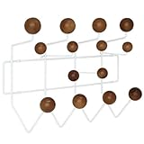 Modway Gumball Mid-Century Wall-Mounted Coat Rack in Caramel