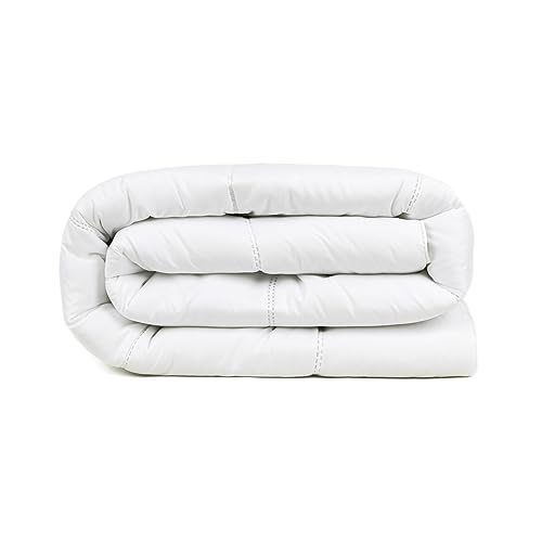 TRAMAS+ Relleno Nórdico Microfibra 200 gr/m², Edredón para Cama de Fibra Hueca Siliconada Color Blanco, Suave, Cálido Minimalista - (Cama 105)