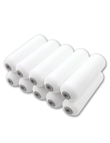 ROLLINGDOG - 10 fundas de rodillo de repuesto de espuma de alta densidad de 100 mm, ideales para revestimientos de alto brillo en superficies lisas