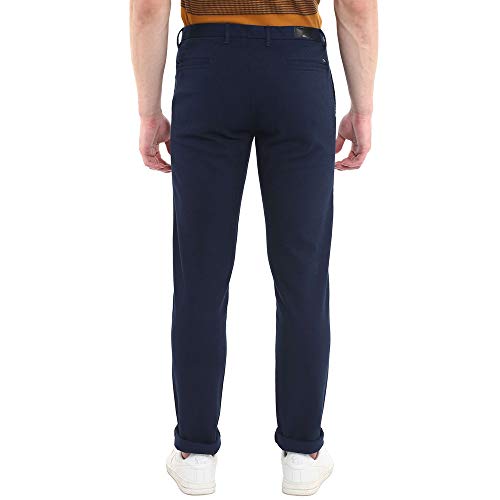 Image of Blackberrys Men's Cotton Blend Self-Design Casual Trousers