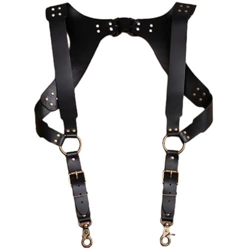Arnés de pecho punk para hombre: cinturón de poliuretano ideal para bailar en festivales rock