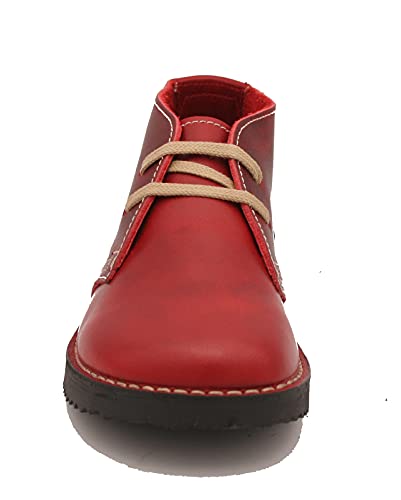 Desert boots Oxygen Dresden rouge en taille 38 pour femme