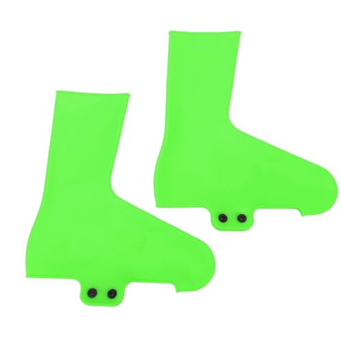 SUNGOOYUE Cubrezapatos de Ciclismo de Silicona Cubrezapatos Reutilizables a Prueba de Agua Suela Antideslizante Ajuste Elástico para Viajes en Bicicleta de Carretera de Montaña Ve (L)