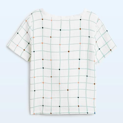 Image of The Boo Boo Club Kid'S 100% Muslin Organic Cotton Printed Button Shirt and Short Set | Half Sleeve Shirt | Summerwear Set | Kids Cothing Wear Set