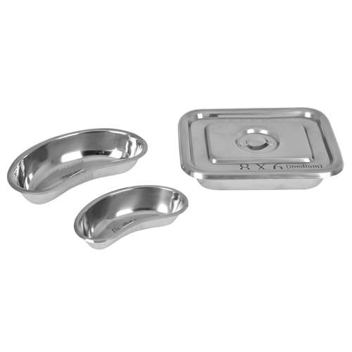 Saini_MEDICOS Instrument Tray 8x6, Kidney Tray 8 inch and 6 inch Heavy Duty Stainless Steel