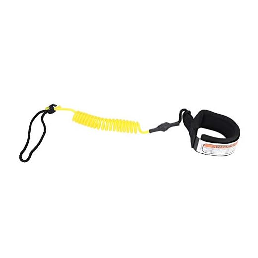 Qcwwy Barco para embarcaciones, correa flexible para tabla de surf cable ligero de PU para correa de pierna bodyboard para tabla de surf, correa para tabla, (amarillo)