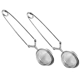 2er Set Tee-Infuser Kugel, Edelstahl Feinstmesh-Sieb für losen Tee, Spritzgeschützt & Einfach zu Reinigen, Ideal für Kräuter und Gewürze