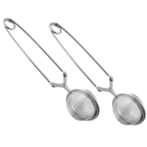 2er Set Tee-Infuser Kugel, Edelstahl Feinstmesh-Sieb Für Losen Tee, Spritzgeschützt Einfach Zu Reinigen, Ideal Für Kräuter Und Gewürze