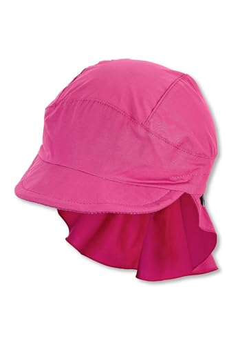 Sterntaler Schirmmütze Nackenschutz Basic - Mädchen Baby- und Kinder Mütze mit Nackenschutz - UV-Schutz 50+ Hut aus Popeline (Bio) - leichte Sommer Kopfbedeckung mit Gummiband - Magenta, Größe 51