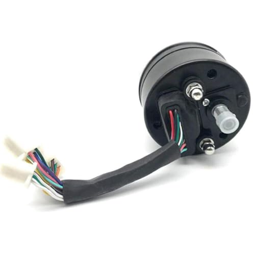 LCDモーターサイクルスピードメータータコメーターゲージ12000RPM走行距離計デジタルディスプレイカフェレーサーと標準のバイクモーターサイクルパーツアクセサリーと互換性