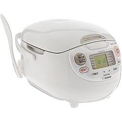 Zojirushi NS-ZCC10 5-1/2-Cup Neuro Fuzzy Rice Cooker and Warmer, Premium White