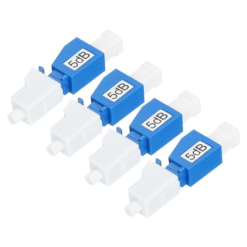 QUARKZMAN - QUARKZMAN 5db LC Faser Dämpfungsglied, LC/UPC Singlemode Glasfaser Verbinder Stecker zu Buchse für Faseroptik Übertragung, 4 Stück