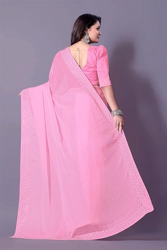 Image of FASHION Women's Trendy Banarasi Kanjivaram Navy Color Art Silk Saree with Blouse Material