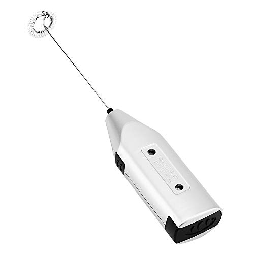 Stainless Steel Milk Frother, Handheld Drink Mixer Egg Beater with Electric Coffee Mixer for Foaming Coffee Latte Milk Hot Chocolates(Silver)