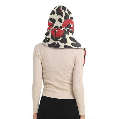 Bonnet à capuche contre le froid hivernal avec écharpe et poches gants - 2