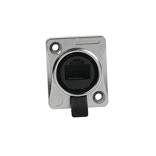 5PCS Conector RJ45 IP65 Panel Cat6 Doble Hembra miniatura 4