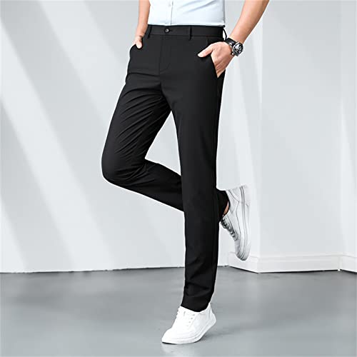 Pantalón de Vestir Ajustado para Hombre Talla 34 Negro miniatura 3