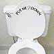 YSJCHEBS 2 Stück Interessante Toilettenaufkleber, Kreative Aufkleber, Wasserfeste Aufkleber, Toilettendekorationsaufkleber, Toilettenzubehör