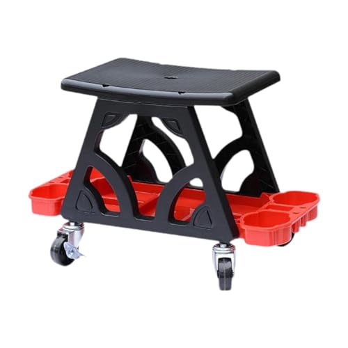 Image of CALANDIS Rolling Garage Stool Car Detailing Chair for Car Cleaning Workshop Home | Roller Seats & Creepers | Shop Equipment & Supplies | Automotive Tools & Supplies