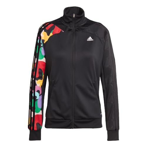 adidas Women's Standard RM Tiro Track Top, Black/Better Scarlet/Vapour Pink, X-Small