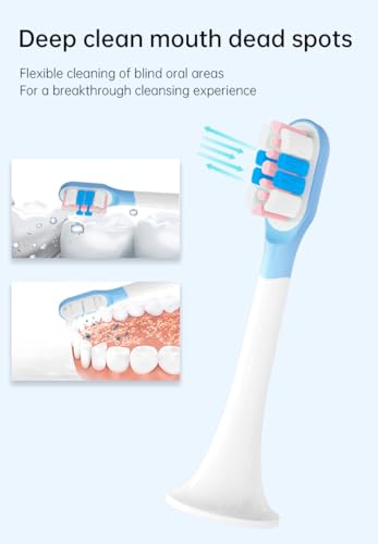 Ersatz-Zahnbürstenköpfe, kompatibel mit Xiaomi Mijia T300 T500 Serie Sonic Elektrobürstengriffen, 8 Stück (Rosa, Größe M 2)