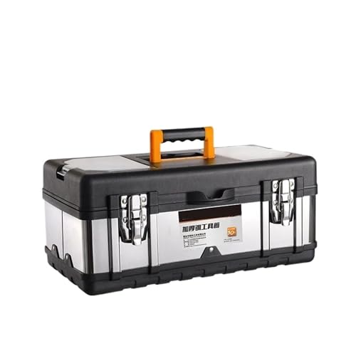 Organiser 14/17/20 Inch Toolbox Stainless Steel Movable Household Multifunctional Plastic Screw Accessories Toolbox Organiser(14 inches)