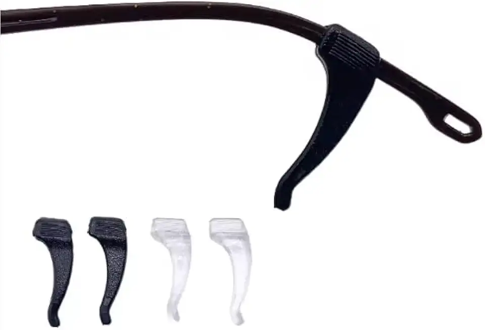 Proteção Ganchos Segura Óculos de Silicone 1 par cor PRETO Esportes Antideslizantes Fixação oculos