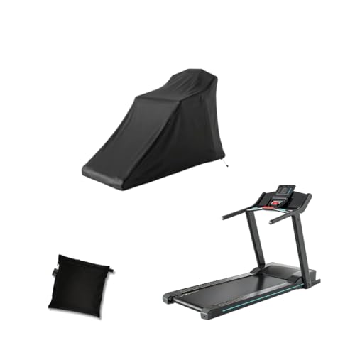 Image of KHOOBREZ Water-Resistant Treadmill Cover | Heavy-Duty Indoor & Outdoor Fitness Equipment Cover | Dustproof, UV & Scratch Resistant | Fits Treadmills up to 60 x 30 x 50 Inches | Black