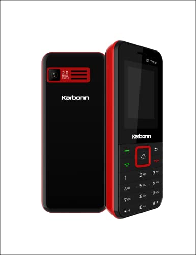 Image of Karbonn K9 Yodha Dual GSM Sim Keypad Mobile - 2500mAh Battery, 32MB Boombox Speaker, Wireless FM, Camera, Photo & Video Recorder, Torch - Red Warrior