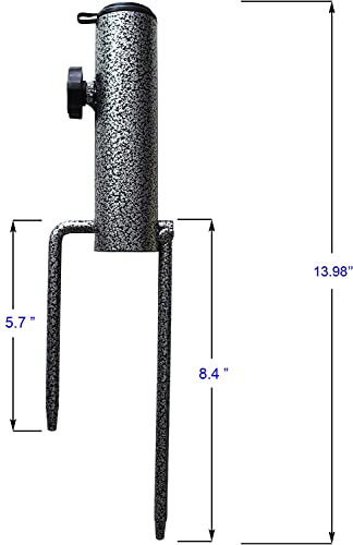 Ammsun TSD1604-B Patio Umbrella Steel Anchor Beach Umbrella Heavy Duty Metal Ground Grass Auger Holder Stands Base thumb #1