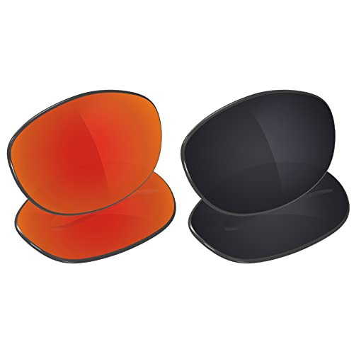 Image of Galvanic Replacement Lenses for Ray-Ban RB4033 60mm Sunglasses - Ruby + Black Polarized - Combo Pack