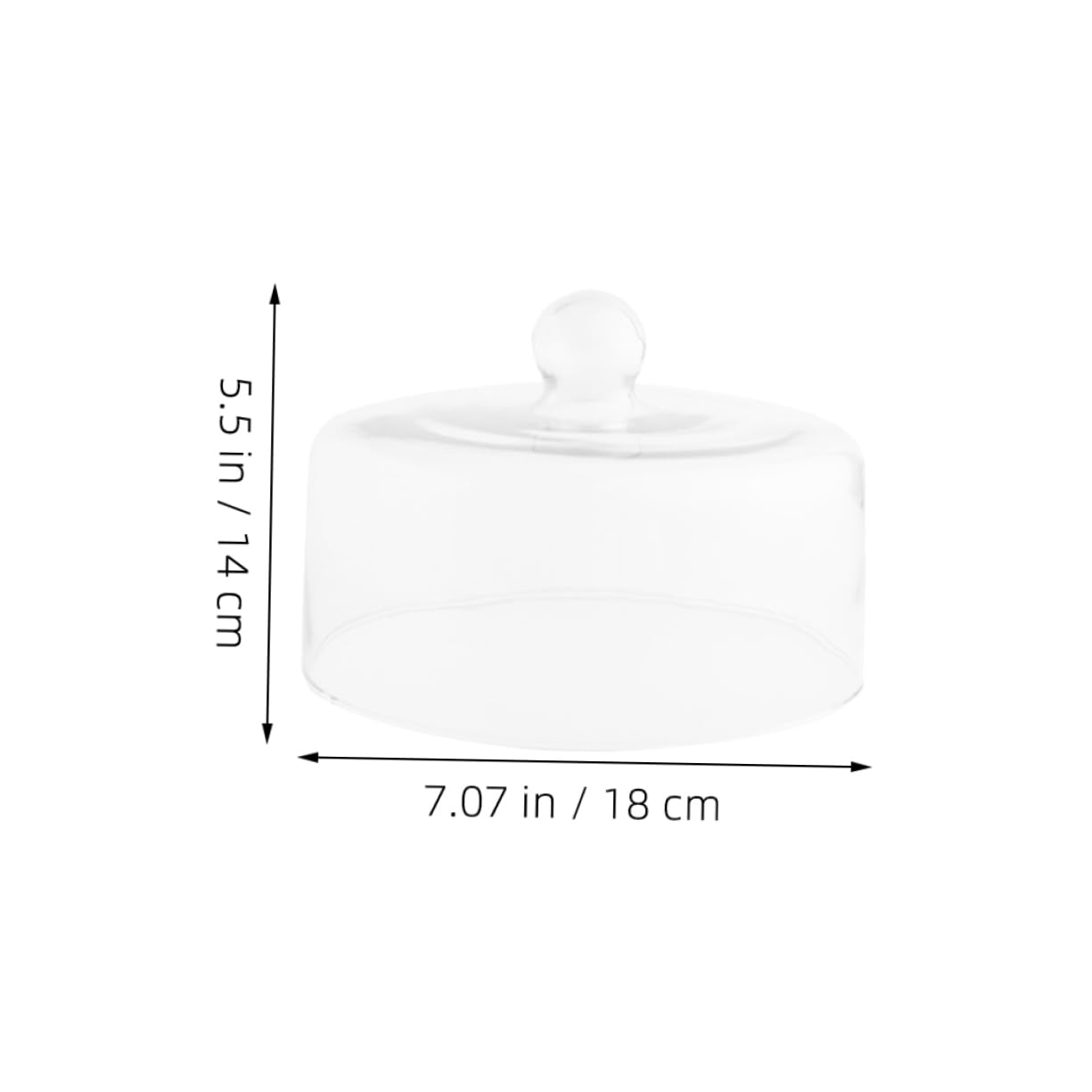 Cabilock Tapa de Vidrio Redonda para Alimentos, Cúpula Transparente