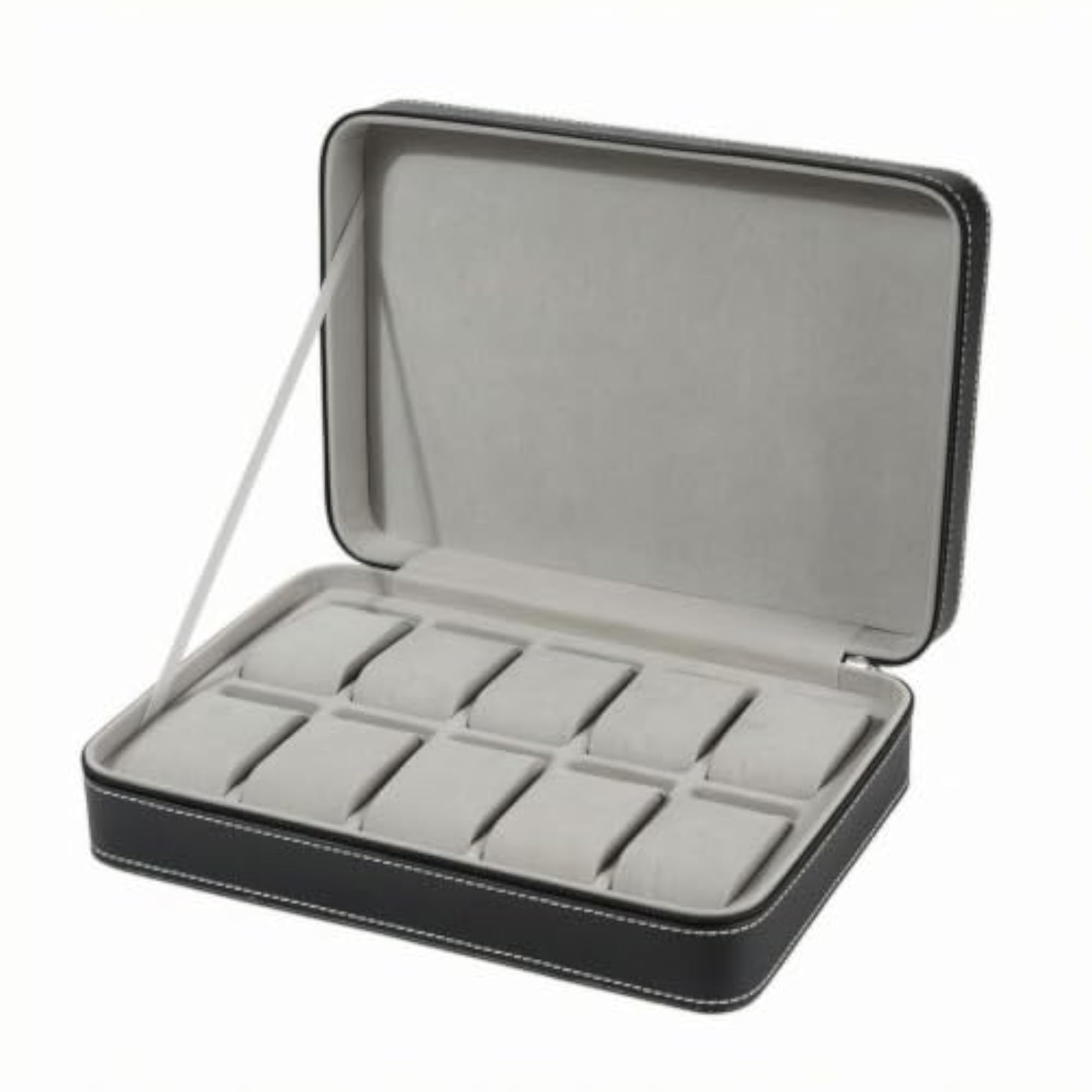 Zippered Watch Case with Cushioned Slots