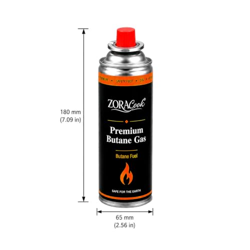 Image of 225g Premium Butane Gas Cylinder for Camping Stove Portable High Pressure Refill Fuel Can for Welding Torch Canister Outdoor Cooking Lighter Trekking Hiking Soldering Cartridge(Pack of 6)
