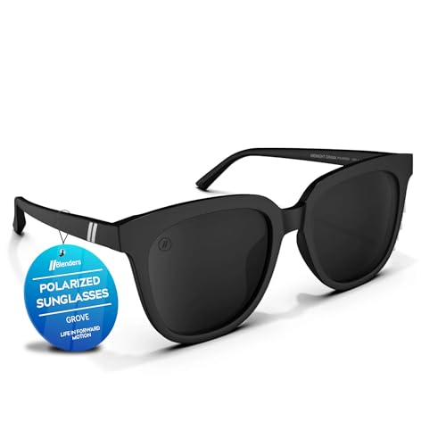Blenders Eyewear Grove – Polarized Sunglasses – Butterfly Frames with Acetate Temples – 100% UV Protection – For Women – Midnight Drama