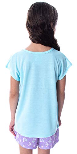 INTIMO Barbie Little Girls' Barbie Doll Unicorn Love Shirt and Shorts 2 PC Pajama Set2