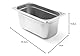 HENDI Gastronormbehälter, Temperaturbeständig von -40° bis 300°C, Heissluftöfen-Kühl- und Tiefkühlschränken-Chafing Dishes-Bain Marie, Stapelbar, 5,1L, GN 1/3, 325x176x(H) 150mm, Edelstahl
