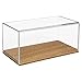 Produktbild HMF 46873 Acryl Vitrine/Schaukasten mit Holzsockel für Modellautos | 30 x 15 x 14 cm | Transparent