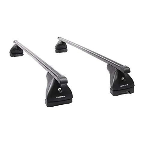 NORDRIVE N21143+N20001+N15020-7540, Roof Rack Bars, Lockable, Easy to Fit (Only for the 5 Doors Model) Cover