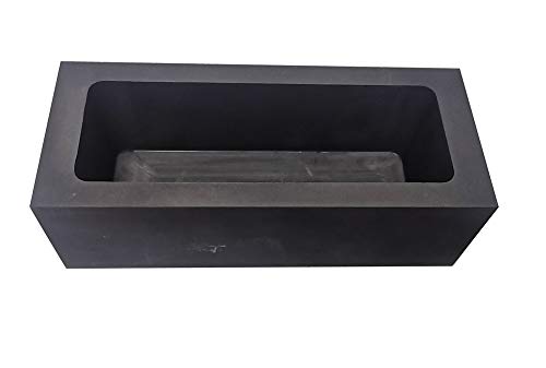 OTOOLWORLD Gold Silver Graphite Ingot Mold Mould Crucible for Melting Casting Refining, Chute Graphite Mold (158x65x50MM (3.5kg Gold or 1.8kg Silver))