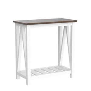 Choochoofarmhouseendtablesetof2rusticvintagenarrowendsidetablewithstorageshelfforsmallspacesnightstandsofatableforlivingroombedroomwhite Urban Country Home Decor Choochoo farmhouse end table set of 2 rustic vintage narrow end side table with storage shelf for small spaces nightstand sofa table for living room bedroom white urban country home decor